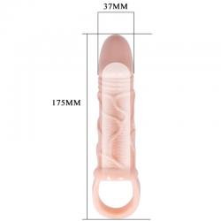 Baile funda extensora pene con strap para testiculos 13.5 cm