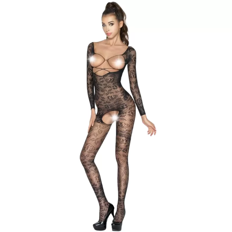 Passion woman bs031 bodystocking negro talla unica
