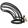 Jaula de castidad Metal Hard Bird negra con candado