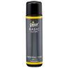 Envase negro antiguo de pjur BASIC Silicone 100 ml con franja amarilla