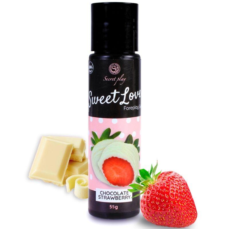 Secretplay gel sweet love fresa y chocolate blanco 60 ml