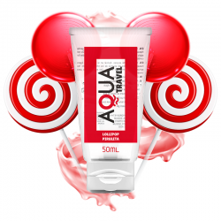 Aqua travel - lubricante base agua sabor piruleta - 50 ml