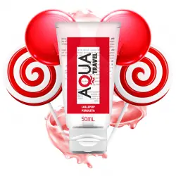 Aqua travel - lubricante base agua sabor piruleta - 50 ml