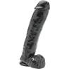 Pene realista con testículos Get Real de 28 cm negro