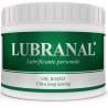 Tarro blanco de Lubranal con tapa blanca y etiqueta verde