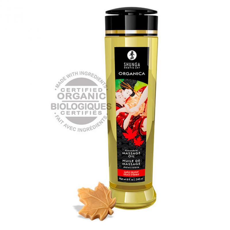 Shunga aceite comestible de masaje erotico organica 240ml - maple delight