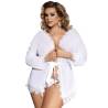 Bata Blanca Corta Talla Grande Subblime, de frente