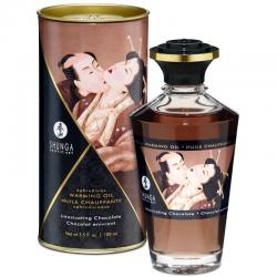 Shunga aceite masaje efecto calor sabor intenso chocolate 100 ml