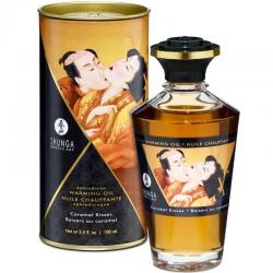 Shunga aceite masaje efecto calor sabor caramelo 100 ml