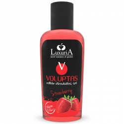 Luxuria voluptas gel masaje comestible efecto calor - fresa 100 ml