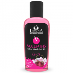 Luxuria voluptas gel masaje comestible efecto calor - cereza 100 ml