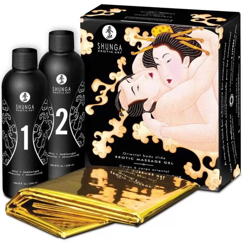 Shunga gel de masaje erotico cuerpo a cuerpo oriental melon mango