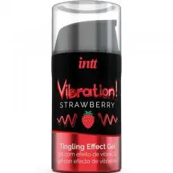 Intt - potente estimulante íntimo gel vibrador liquido fresa 15ml