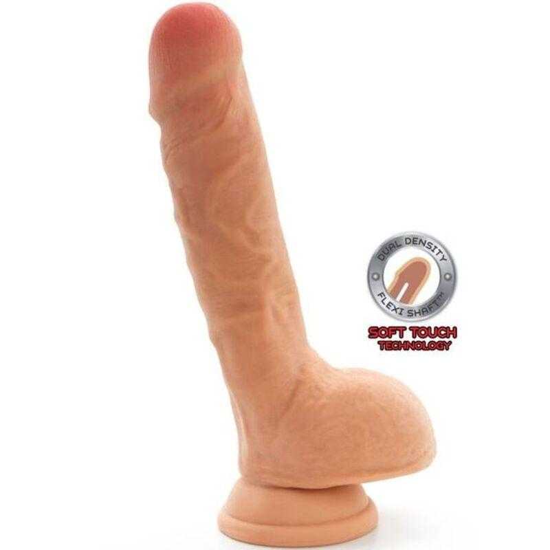 Get real - dual density dildo 25,5 cm con testiculos natural Get real - dual density dildo 25,5 cm con testiculos natural