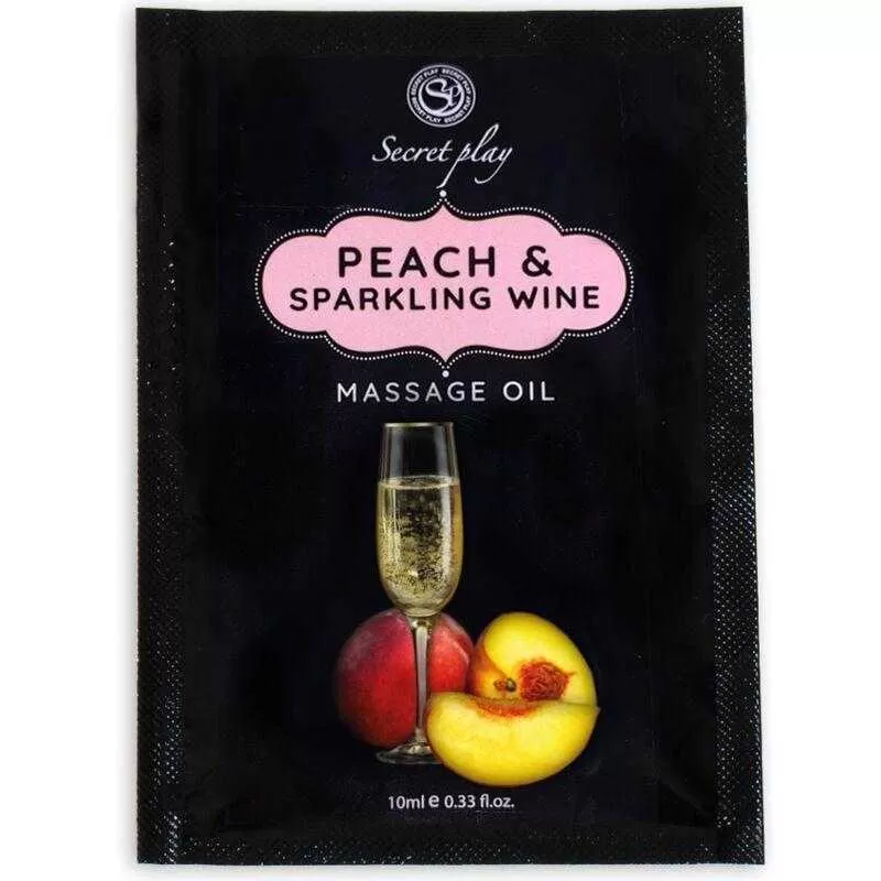 Secretplay monodosis aceite masaje melocotón y cava 10 ml