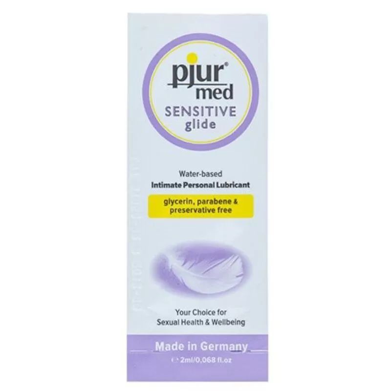 Pjur med sensitive glide lubricante base agua 2 ml