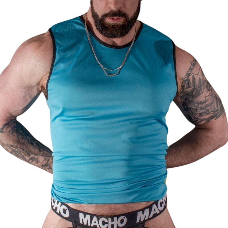 Macho camiseta azul s/m Macho camiseta azul s/m