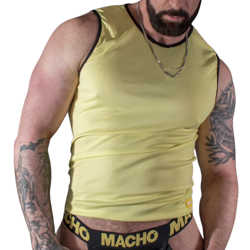 Macho camiseta amarillo s/m