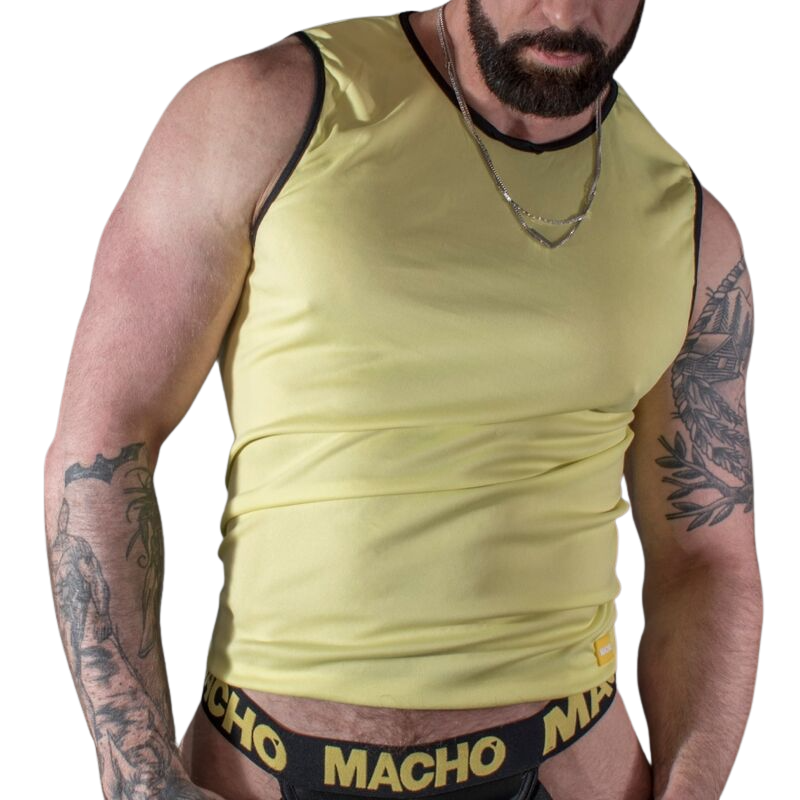 Macho camiseta amarillo - - 1