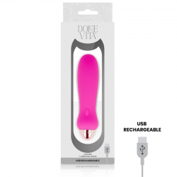 Dolce vita - vibrador recargable five rosa 7 velocidades