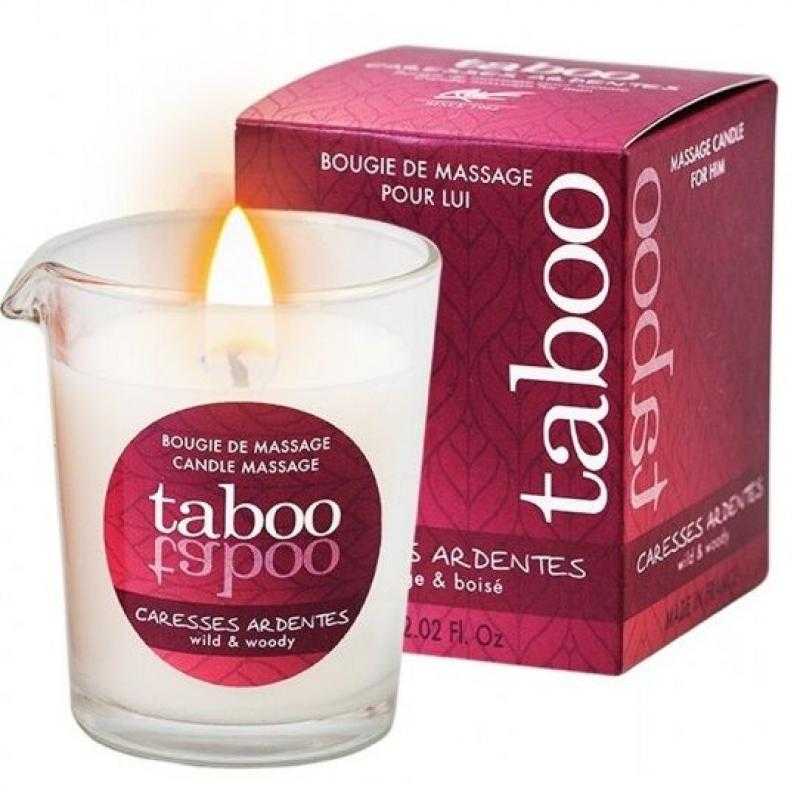 Taboo vela de masaje para él caresses ardentes aroma helecho