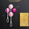 G-Vibe Geisha Balls Mini, con las medidas junto a una tarjeta
