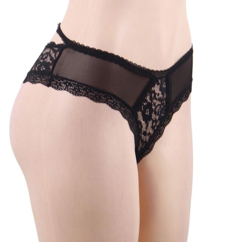 Queen lingerie panties de encaje floral s/m