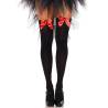Leg avenue medias altas negras con lacito rojo talla unica - 1