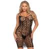 Leg avenue mini vestido de ganchillo negro - 1