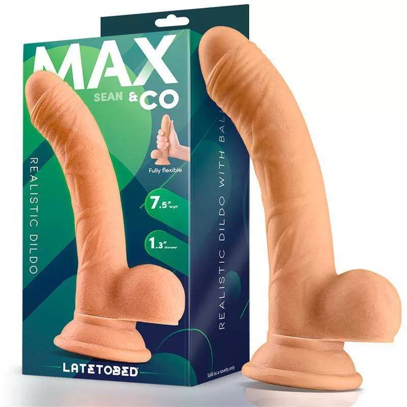 MAX & CO Sean Dildo Realista con Testículos 19cm Natural - - 1 MAX & CO Sean Dildo Realista con Testículos 19cm Natural - - 1