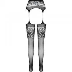 Passion - s029 medias con liguero negro talla unica