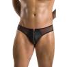 Slip Timmy Passion 042 con cremallera, detalle frontal con modelo