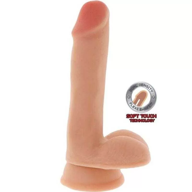Get real - dual density dildo 17 cm con testiculos natural
