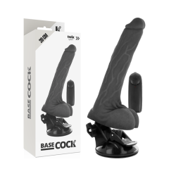 Basecock - vibrador realistico control remoto con testiculos 20 cm - - 8