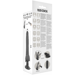 Basecock - vibrador realistico control remoto con testiculos 20 cm - - 12