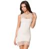Chemise Passion Mia crema con encaje, modelo de frente