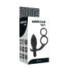 Plug texturizado con anilla doble Addicted Toys, frontal de la caja