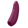 Satisfyer Curvy 1+ granate inclinado, vista de la boquilla