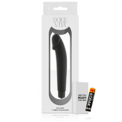 Dolce vita - realistic vibrador silicona negro