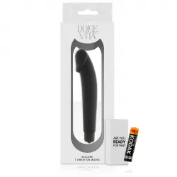 Dolce vita - realistic vibrador silicona negro