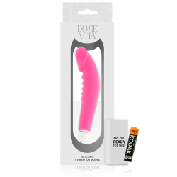 Dolce vita - realistic pleasure vibrador silicona rosa