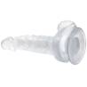 Baile dildo realistico con ventosa y testiculos 16.7 cm transparente - 2