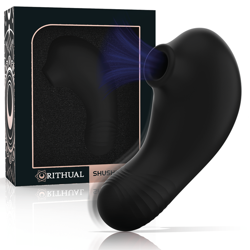 Rithual - shushu pro pocket estimulador clitoris 2 potentes motores azabache