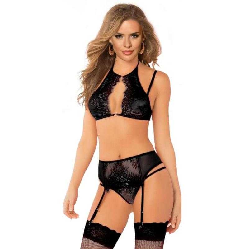 Queen lingerie sujetador, liguero y tanga m/l Queen lingerie sujetador, liguero y tanga m/l