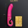 Gvibe Gjay Mini rosa con sus medidas y una tarjeta para comparar