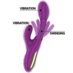 Intense - apolo vibrador multifunción recargable 7 vibraciones con lengua oscilante morado - - 3