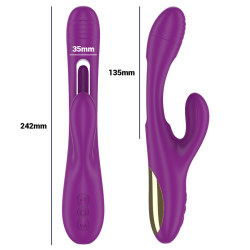 Intense - apolo vibrador multifunción recargable 7 vibraciones con lengua oscilante morado - - 4