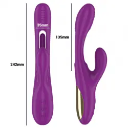 Intense - apolo vibrador multifunción recargable 7 vibraciones con lengua oscilante morado