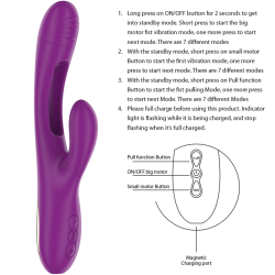 Intense - apolo vibrador multifunción recargable 7 vibraciones con lengua oscilante morado - - 5