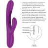 Intense Apolo vibrador morado, de lado junto a las instrucciones de botones
